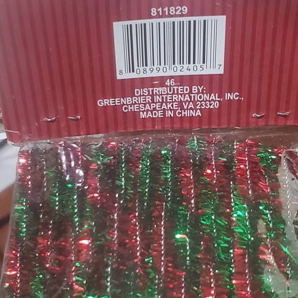 3/$15 50 Twisted Metallic Chenille Stems Red & Green Candy Cane - Picture 4 of 4
